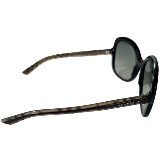 Burberry Women's Black Acetate Sunglasses Gray Gradient Lenses B 4077 3177/11 - Picture 5 of 10